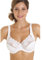 Camille Underwired Lace Full Cup Bras for Women - Womens Bras with Floral Lace Detailing & Adjustable Straps 34D White