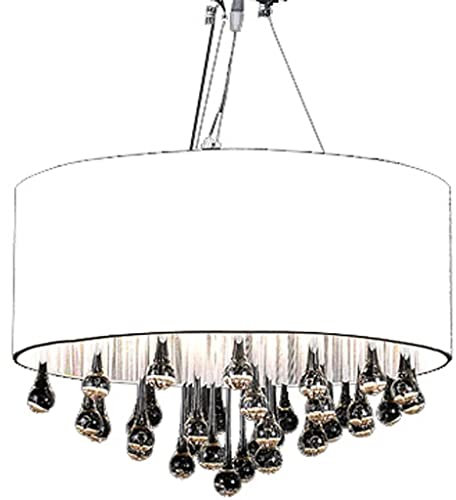 vidaXL Kristall Kronleuchter Weiß Deckenleuchte Hängelampe Pendelleuchte Lampe