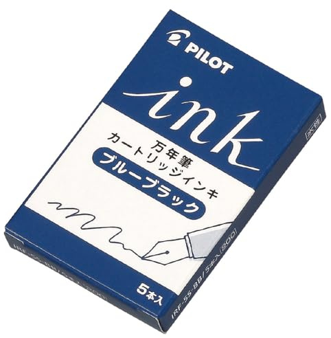 Pilot Fountain Pen Ink Cartridge, Set of 5, Blue Black, IRF-5S-BB