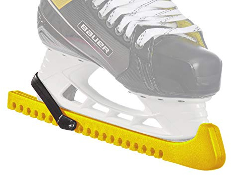 Blå sport skate bladskydd, unisex, Kufenschoner, gul, en storlek