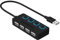 SABRENT USB Hub 4 Port USB 2.0 Portable Travel USB Docking Station with Individual LED lit Power Switches [Charging NOT Supported] for Mac & PC (HB-UMLS)