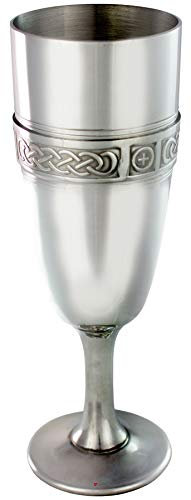 I LUV LTD Celtic Banded Zinn Champagnerglas und Weinkelch 6 Hochzeitsgeschenk