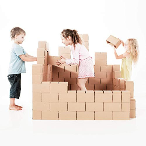 Gigi Bloks XXL Gr. 100 Stapelbare und Ineinandergreifende XXL Bausteine Kinder | Robuste Klemmbausteine Groß & Leicht Montierbare Bauklötze Groß | Konstruktionsspielzeug für Jungen & Mädchen