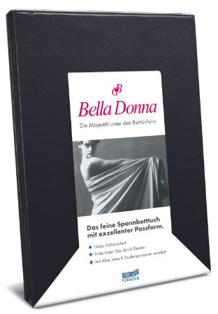 Formesse Bella Donna Jersey Spannbetttuch Spannbettlaken, Größe:200x220-200x240 cm, Farbe:0101 Schwarz