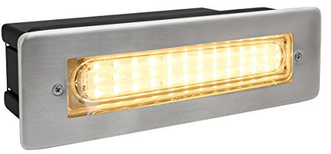 Long Life Lamp Company LED Brick Light LED Garden Wall Light Warm White Stainless Finish IP68 ZLC21BLWW