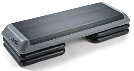 Grupo Contact Step Aerobic, Profesional con 4 Alturas (escalones) Color Negro/Gris Medidas: 113 x 42 x 21 cm.