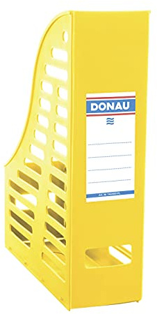 DONAU 7464001PL-11 Stehsammler, durchbrochen, PP, A4, klappbar, gelb