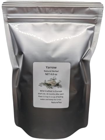 Yarrow Flower - Achillea millefolium Loose Leaf & Flower C/S from 100% Nature (01 oz)