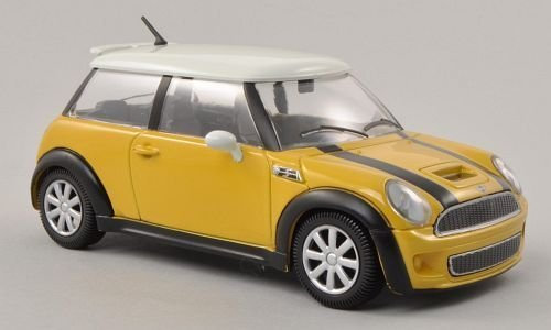 Mini Cooper S, gelb/weiss, 0, Modellauto, Fertigmodell, Bburago 1:24