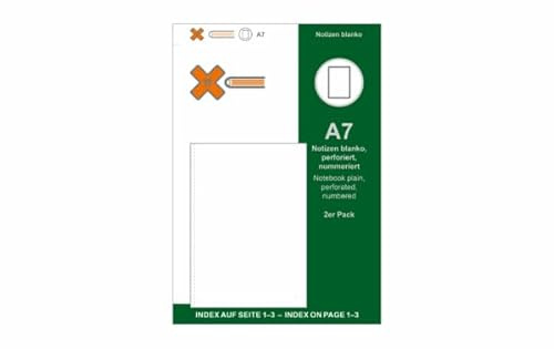 X17 A7 Notizen/Notizheft | blanko 2er Pack für das revolutionäre X17-Notizbuch mit auswechselbaren Heften
