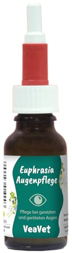 cdVet VeaVet Soin des Yeux 20 ML - Chien, Chat, Chevaux - Produit de Soin pour Les Yeux - Nettoyage- Doux + Efficace - problèmes des Yeux + problèmes de conjonctive - Bien-être - Eau de Rose