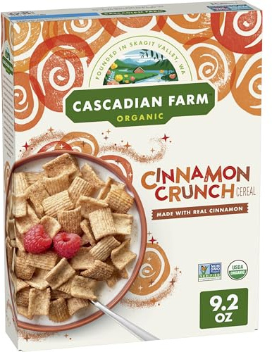 Cascadian Farm, Cereal Cinnamon Crunch Organic, 9.2 Ounce