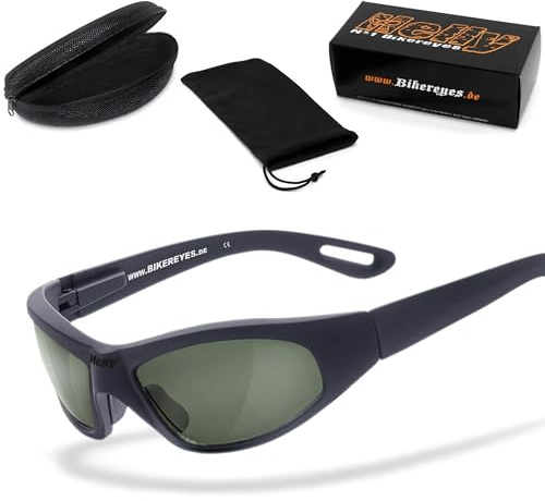 HELLY - No.1 Bikereyes® | Bikerbrille, Motorrad-Sonnenbrille, Motorradbrille | beschlagfrei, winddicht | HLT® Sicherheitsglas | TOP Tragegefühl