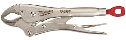 Milwaukee 48223610 10-Inch/250 mm Max Bite Curved Jaw Locking Plier - Silver