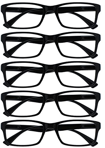 UV Reader La Compañía Gafas De Lectura Negro Valor Pack 5 Hombres Mujeres Estilo Diseñador Lectores RRRRR92-1 +3,50