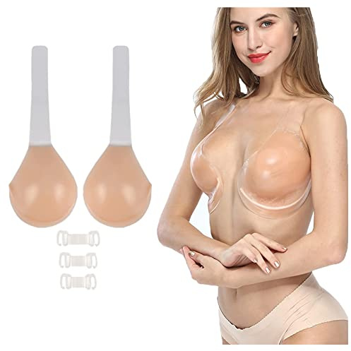 MUGUOY Invisilift Bra for Large Breast, Lily Lift Bra, Reusable Silicone Adhesive Bra, Anti-Sweat & Hypoallergenic, Skin Tone, G