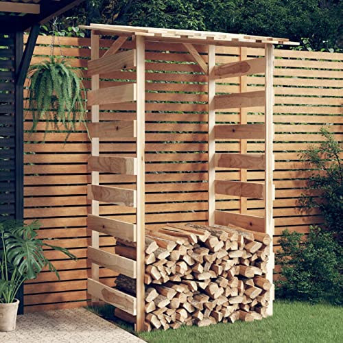 Festnight abri Bois de Chauffage, abri buches Exterieur,Abri de Stockage de Jardin,Porte-bûche,Range buches Exterieur,Abri de Stockage du Bois de Chauffage Type 1 100 x 90 x 200 cm-1Pcs