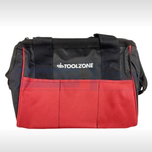 Dunnet Tools 12 Inch Nylon Tool Bag Diy Storage Heavy Duty Zip-up Holdall Toolbag Tools Storage Professional Diy Tool Backpack Organisers Work Bag Tool Box