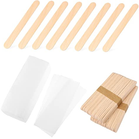 Beavorty Essential Waxing Kit 200 Stück Wachsstreifen Sticks Haarentfernungswerkzeuge Für Frauen Für Den Heimsalongebrauch