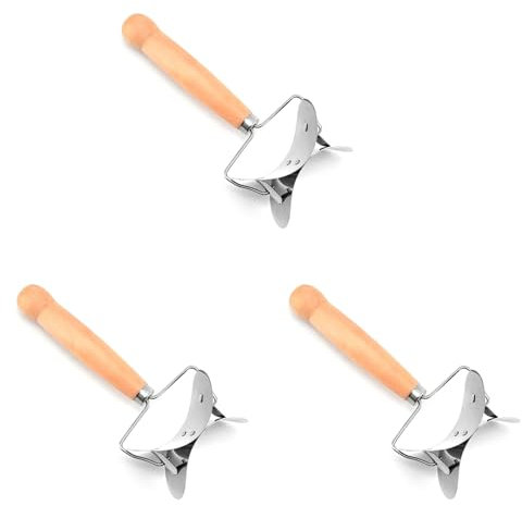 ISKDJBJG 3X Envoltorios de Bolas de Masa de Acero Inoxidable, Cortador de Masa de Piel, Rodillo Circular, Cortador de Bolas de Masa, Herramienta para Cortar Pasteles