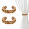 Qianyu 2 unidades de alzapaños de cortina bohemios, trenzados, soporte de cortina, soporte decorativo para sala de estar, ganchos para decoración de casa de campo, cortinas ligeras, accesorios de