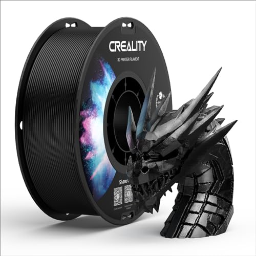 Creality PETG Filament 1.75 3D Printer Filament:Excellent Toughness High Precision Dimensional Accuracy +/- 0.02 mm, 1kg Spool(2.2lbs) Fits for Most FDM 3D Printers,Black PETG