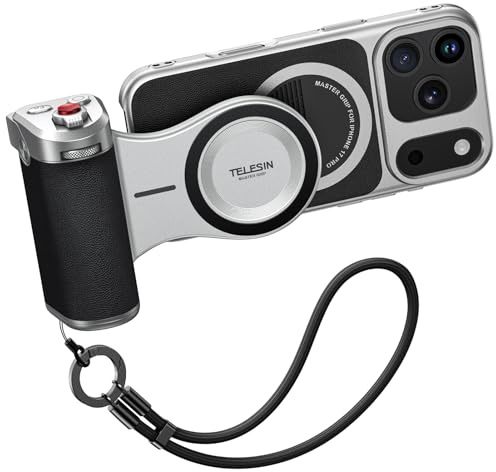 Agarre magnético para cámara de teléfono, soporte de disparo para smartphone, mango de selfie con botón de obturador inalámbrico para iPhone 17Pro, teléfono celular, vlog, fotografía de video