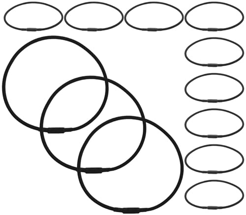 Abaodam Mikrofon Stoßdämpferhalterung Schwarz 12 Stück Gummibänder Weiches Elastisches Material Robustes Design für Studio Aufnahme Schreibtisch