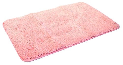 Mesana Kinzler J-10007/103 hochwertige Mikrofaser Badematte Uni, 70x120 cm, flusenfrei, pflegeleicht, Rose