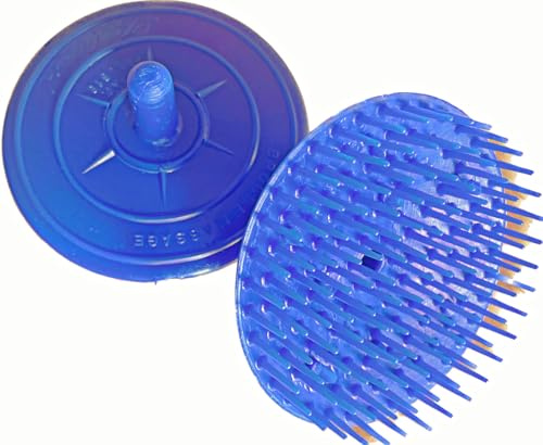 Telliswelt 1x Massagebürste Massageboy Haarbürste Bürste 8 cm Durchmesser Made in Germany, Farbe: blau