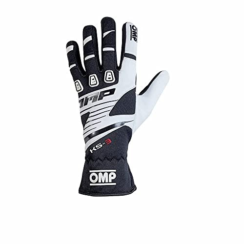 OMP OMPKK02743E076L Guanti, Nero/Bianco, L