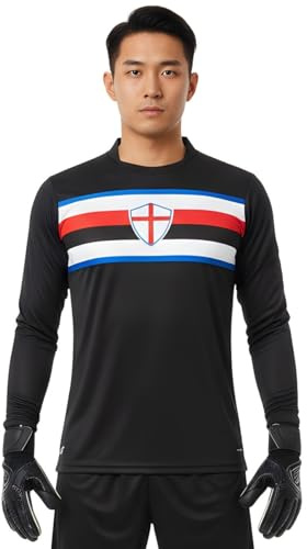 Footex Maglia Portiere Calcio Calcetto MOD. Tipo Sampdoria Nera
