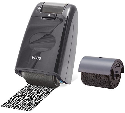 Plus Japan Guard-Your-ID Camouflage Self Inking Roller Stamp & Refill Pack, Assorted Colour