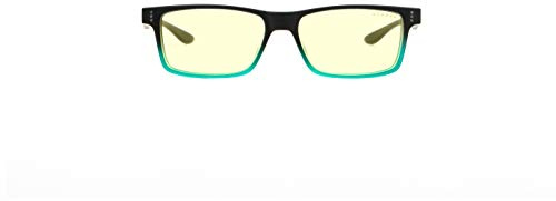 GUNNAR Spel- och datorglasögon | Modell: Cruz Kids Large (12+), Ram: Onyx Turkos, Linser: Bärnsten | 65% blått ljus och 100% UV-ljusskydd