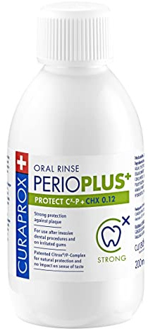 Curaprox Perio plus Protect Collutorio-Igiene orale per problemi di gomma/Supporta il controllo della placca e la guarigione | Flacone da 200 ml/Progettato in Svizzera
