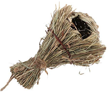 HomeDecTime Vogelnest Gras, Vogelhäuschen, Vogelhaus Nistkasten, Grashaus, Gewebt Nest, aus Gras, Zum aufhängen - A: Bothy