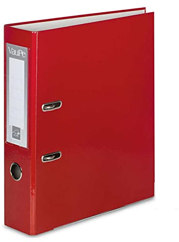 Office CEN A4 75mm Lever Arch File Red, Metal Edge, Strengthened, Large | Lever arch folder, document archive storage, colour coding, wide spine, easy filing, office, school, home