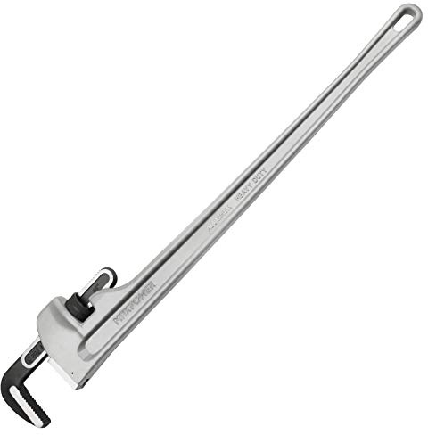 MAXPOWER 122cm 120cm Aluminum Straight Pipe Wrench Heavy Duty Plumber Stillson Pipe Wrench