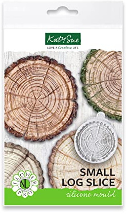 Flower Pro Small Log Slice Silicone Mould for Cake Decorating & Crafts by Katy Sue. Make a Detailed Log Slice Sized 76mm Diameter for Use with Fondant and Clay from Katy Sue Fondant Moulds