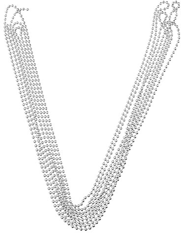 Angoily 1 Stück Edelstahlkugelkette mit 10 Passenden Verbindungen- Einstellbare Kugelkette- Silber Verlängerung Perlenkette für Schmuckherstellung DIY Handwerk Dekoration (3
