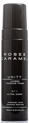 Rose & Caramel Unity Unisex Self Tanning Mousse Ultra Dark (Ultra Dark) | Color-adapting technology for all skin tones; premium unisex scent; 30hr deep Elfamoist hydration; vegan & cruelty-free