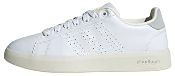 adidas Damen Advantage Premium Leather Shoes, Cloud White / Cloud White / Silver, 44 EU
