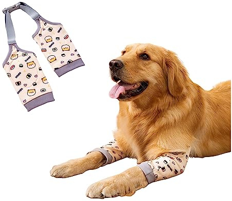 BT Bear Hunde-Operations-Erholungsmanschette für Vorderbeine, verhindert Lecken von Wunden und Ellenbogen, Schutz für Hunde, Hüftgelenkschutz, Erholungsmanschetten (Gelb, XXXL)