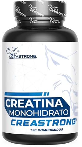 Vitastrong Creatin Monohydrat CreaStrong® 120 Creatin Tabletten Vegan | Für Pre-, Intra- und Post-Workout, Alternative zu Kapseln und Gummies, praktische Einnahme ohne Pulver, Premium-Qualität