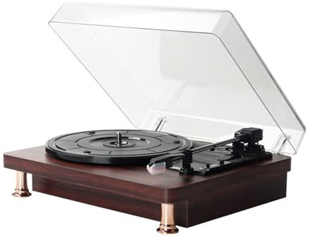 Giradischi in vinile con copertura antipolvere Grammofono portatile Bluetooth Decorazione della stanza del giradischi domestico