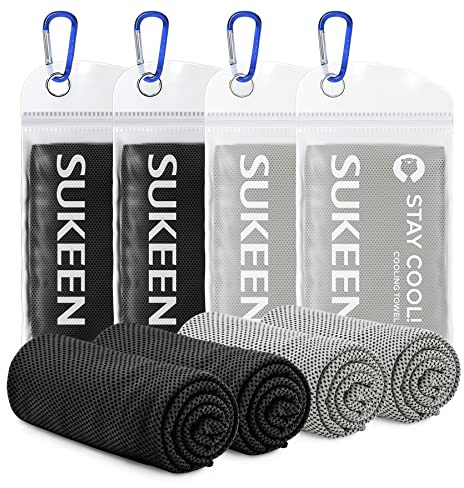 Sukeen Toalla de enfriamiento, toallas de enfriamiento de 40 x 12 pulgadas para el cuello, toalla transpirable suave para sudar en el gimnasio, toallas de enfriamiento para mantenerse fresco y helado