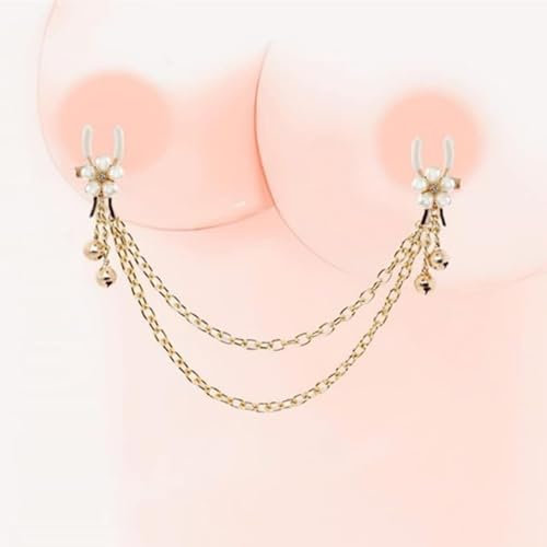 Generic Adjustable Pressure Nipple Clips, Nipple Clamps with Chain Nipple Clamps Clips Chain Non Piercing Nipple Clips Clamps with Chain for Women Breast Clamps Toy