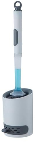 Escobilla de baño líquida de Silicona, Cepillo de Limpieza de Inodoro sin Puntos Ciegos, Cepillo de cerdas Suaves con dispensador de detergente