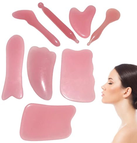 8 Stück Gua Sha Massagewerkzeug für Körper, Anti-Cellulite-Massagegerät, Guasha-Schaber, geeignet für Gua Sha Massage, Körpermassage, Schultern, Hals, Oberschenkel, Bauch, Bauch