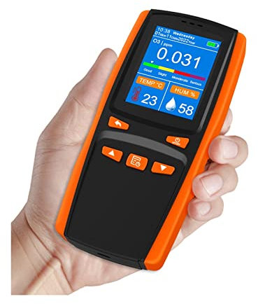 Détecteur de gaz, détecteur de fuite de gaz, Analyseur d'ozone Qualité de l'air Pollution Moniteur portable portatif O3 Détecteur de gaz d'ozone Capteur intelligent Compteur d'ozone pour la maison, ca